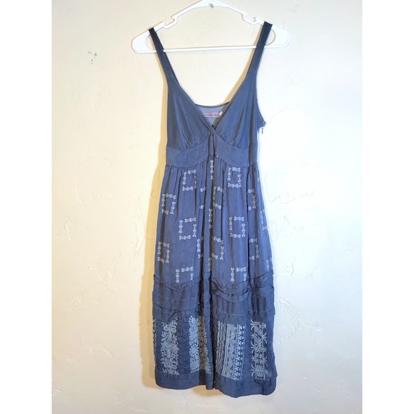 Johnny Was Blue Boho Mini Dress - Picture 1 of 5